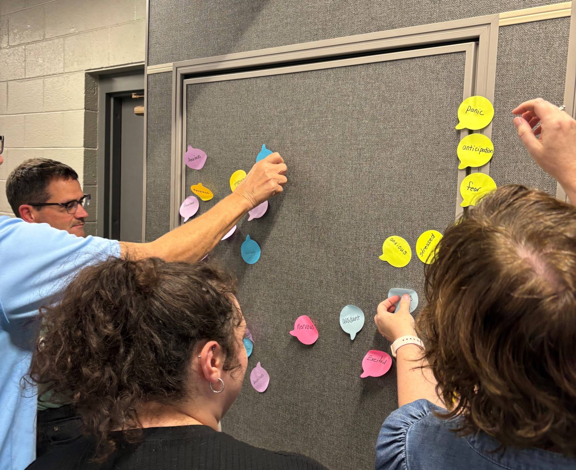 CASA attendees placing sticky notes for exercise